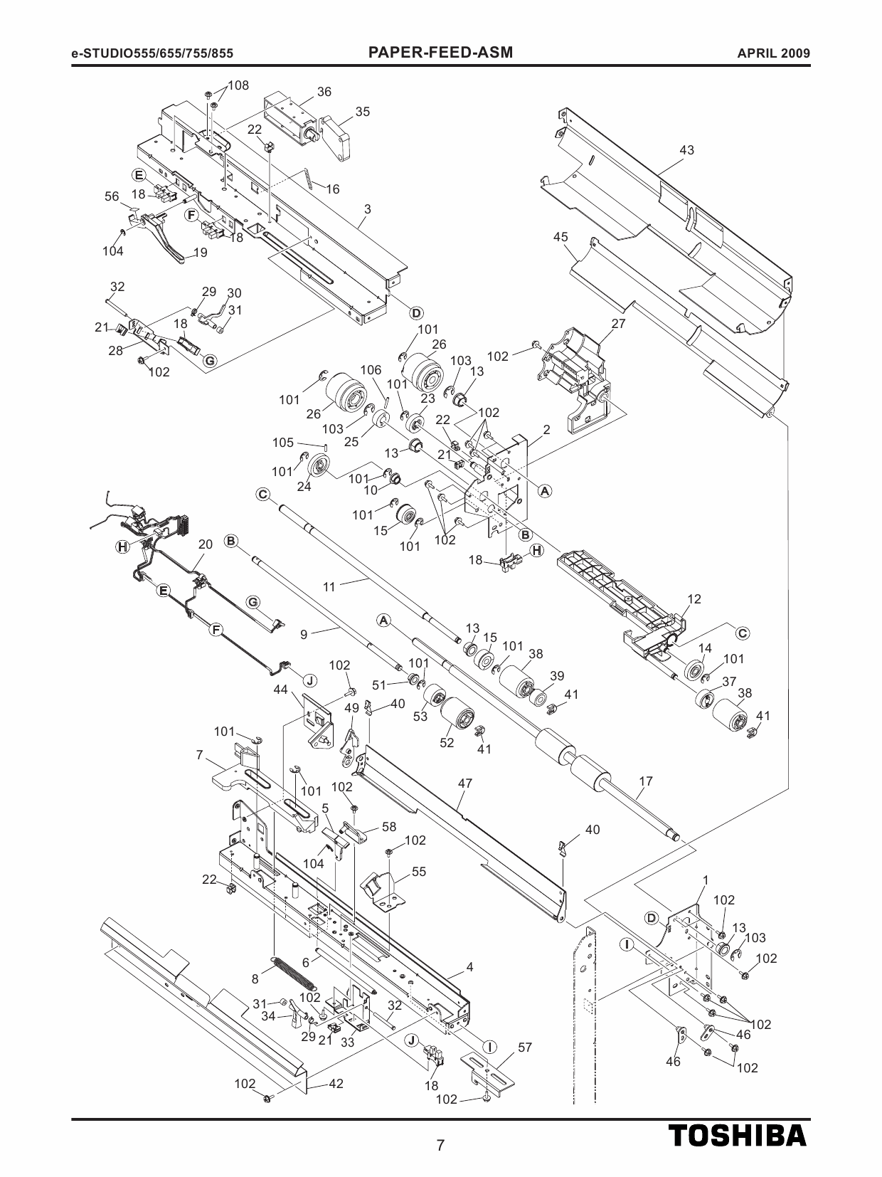 TOSHIBA e-STUDIO 555 655 755 855 Parts List Manual-4